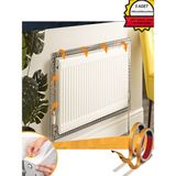Silver Global 5 Adet Yapışkanlı Petek Arkası Isı Yalıtım Levhası 3 mm Petek Arkası Folyo Radyatör Kalorifer - Alüminyum Gri - 100x50cm