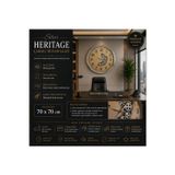 Silver Heritage 70 x 70 cm Çarklı Duvar Saati