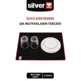 SİLVER HOME 1 Adet 40x50 cm Ultra Emici Kalın Bulaşık Altlığı Kurulama Matı Büyük Boy Koku Yapmaz