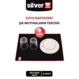 SİLVER HOME 2 Adet 40x50 cm Süper Emici Kalın Bulaşık Altlığı Kurulama Matı Büyük Boy Koku Yapmaz