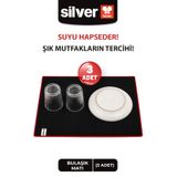 SİLVER HOME 3 Adet 40x50 cm Ultra Emici Kalın Bulaşık Altlığı Kurulama Matı Büyük Boy Koku Yapmaz