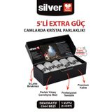 SİLVER HOME 5 Adet Mikrofiber Dekoratif Cam Bezi - Gri