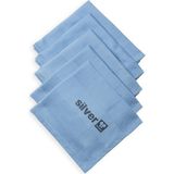 Silver Home 5'li 42x68 cm Mavi Mikrofiber Dekoratif Cam Bezi