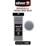 SİLVER HOME 5'li Mandallı Mop Uyumlu Mikrofiber Yedek Mop Bezi Yıkanabilir Parke Fayans Laminat İçin