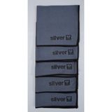 SİLVER HOME Mikrofiber Extra Kalın 40x40cm 5li Premium Cam Temizlik Bezi - Gri