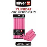 SİLVER HOME Mikrofiber Süper Emici 5'li Havlu Temizlik Bezi-Pembe