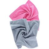 Silver Home Mikrofiber Temizlik Bezi 40x40 cm 2li Simli Kareli Dayanıklı Yapı ile Kolay Temizlik