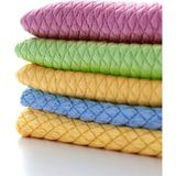 Silver Home Mikrofiber Temizlik Bezi 40x40 cm 5'li Renkli Baklava Desen Kolay Temizlik - Pembe