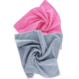 SİLVER HOME Simli Kareli 40x40cm 2li Mikrofiber Temizlik Bezi - Mp