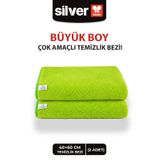SİLVER HOME Süper Emici Mikrofiber Temizlik Bezi 50x70 cm Çok Amaçlı İz Bırakmaz