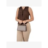 Silver Kadın Omuz Çantası 1193-47688 SILVER POLO BAYAN ÇANTASI M191 KAHVE SARI-MAT KAHVE