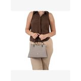 Silver Kadın Omuz Çantası 1205-47383 SILVER POLO BAYAN ÇANTASI M191 KAHVE SARI-MAT KAHVE