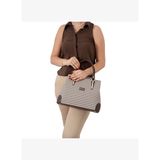 Silver Kadın Omuz Çantası 667-47399 SILVER POLO BAYAN ÇANTASI M191 KAHVE SARI-MAT KAHVE