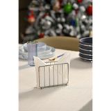 Silver Kafes Peçetelik, Kafe Cafe, Restoran, Otel, Dekoratif Peçetelik Hediyelik - Metal Paslanmaz - Gümüş
