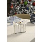 Silver Kafes Peçetelik, Kafe Cafe, Restoran, Otel, Dekoratif Peçetelik Hediyelik - Metal Paslanmaz Renkli