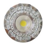 Silver Kristal Cam Sıva Altı Spot Cob Led Armatür Beyaz Işıklı