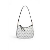 Silver Polo Beyaz - Siyah Monogram Kadın Omuz Çantası SP1259