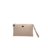 Silver Polo Crash Vizon Kapitone V Kadın Portföy ve Clutch El Çantası SP1034