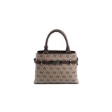 Silver Polo Kadın Omuz Çantası, Monogram Desen, Koyu Bej-Mat Kahve 4790601280
