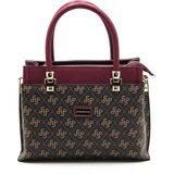Silver & Polo Kahve Sarı - Bordo SP826 Kadın El Çantası - Kahve - Sarı - Bordo