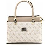 Silver & Polo Silver Polo Bej - Kum Monogram Kadın El Çantası SP826