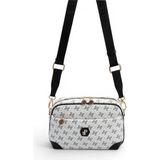 Silver & Polo Silver Polo Beyaz - Siyah Monogram Kadın Çapraz Çanta SP1094