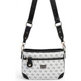 Silver & Polo Silver Polo Beyaz - Siyah Monogram Kadın Çapraz Çanta SP1160