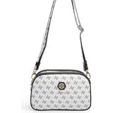 Silver & Polo Silver Polo Beyaz - Siyah Monogram Kadın Çapraz Çanta SP745