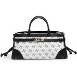 Silver & Polo Silver Polo Beyaz - Siyah Monogram Kadın El Çantası SP1260