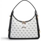 Silver & Polo Silver Polo Beyaz - Siyah Monogram Kadın Omuz Çantası SP1187