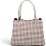 Silver & Polo Silver Polo Bordo - Kemik Kaz Ayağı Ekose Kadın El Çantası SP1205