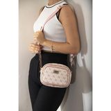 Silver & Polo Silver Polo Pembe - Pudra Monogram Kadın Çapraz Çanta SP1111
