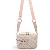 Silver & Polo Silver Polo Pembe - Pudra Monogram Kadın Çapraz Çanta SP1256