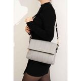 Silver & Polo Silver Polo Siyah Beyaz - Siyah Hasır Kadın Çapraz Çanta SP963