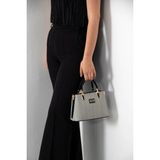 Silver & Polo Silver Polo Siyah Beyaz - Siyah Hasır Kadın El Çantası SP987