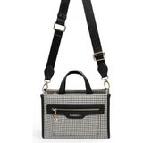 Silver & Polo Silver Polo Siyah - Siyah Kaz Ayağı Ekose Kadın El Çantası SP1271