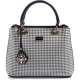 Silver & Polo Silver Polo Siyah - Siyah Kaz Ayağı Ekose Kadın El Çantası SP1272