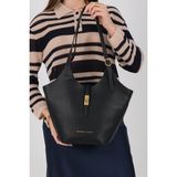 Silver & Polo Silver Polo Siyah - Siyah Mini Rolax Kadın Omuz Çantası SP1246