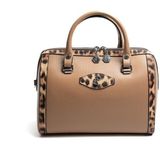 Silver & Polo Silver Polo SP1091 Kadın El Çantası Düz Bizon-Leopar Taba