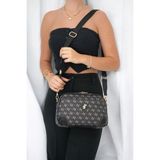Silver & Polo Silver Polo SP1094 Kadın Çapraz Çanta Monogram Füme-Siyah