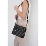 Silver & Polo Silver Polo SP1110 Kadın Çapraz Çanta Monogram Füme-Siyah