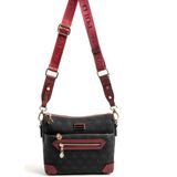 Silver & Polo Silver Polo SP1110 Kadın Çapraz Çanta Monogram Siyah-Bordo - STD