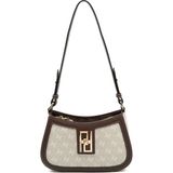 Silver & Polo Silver Polo SP1132 Kadın Çapraz Çanta Monogram Taş-Kahve