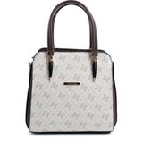Silver & Polo Silver Polo SP1136 Kadın El Çantası Monogram Bej-Kahve