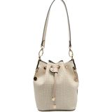 Silver & Polo Silver Polo SP1137 Kadın Omuz Çantası Kaz Ayağı Ekose Kum-Kum Beji