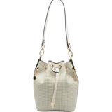 Silver & Polo Silver Polo SP1137 Kadın Omuz Çantası Kaz Ayağı Ekose Yeşil-Kemik