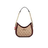 Silver Polo Silver & Polo SP1168 Kadın Omuz Çantası Monogram Koyu Bej-Bordo