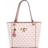 Silver & Polo Silver Polo SP1176 Kadın Omuz Çantası Monogram Pembe-Somon