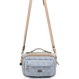 Silver & Polo Silver Polo SP1186 Kadın Çapraz Çanta Monogram Mavi-Ten