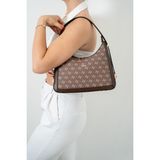 Silver & Polo Silver Polo SP1187 Kadın Omuz Çantası Monogram Kahve-Kahve